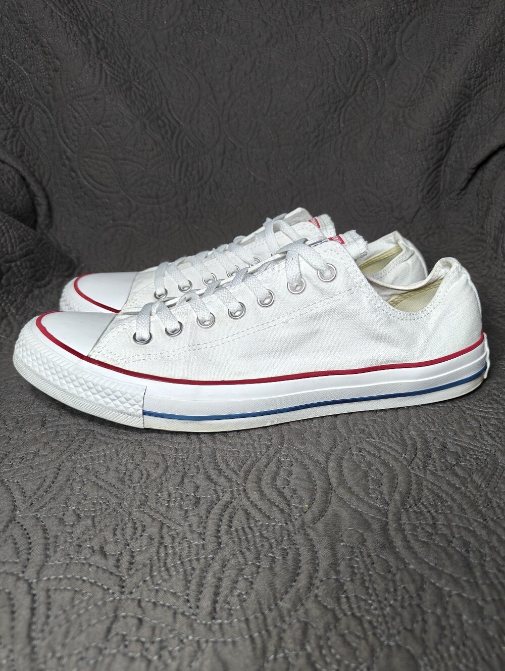 Converse Chuck Taylor All Star Low Top Sneakers Whita Shoe Unisex Size Men's 11